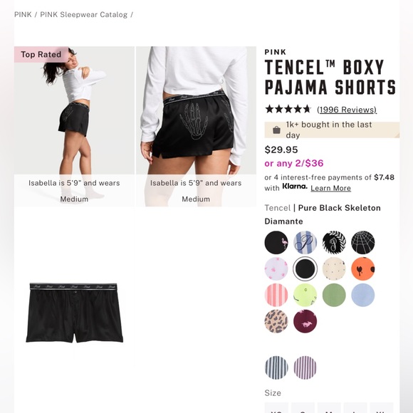 🎃pink skull hands sleep shorts - Picture 5 of 8